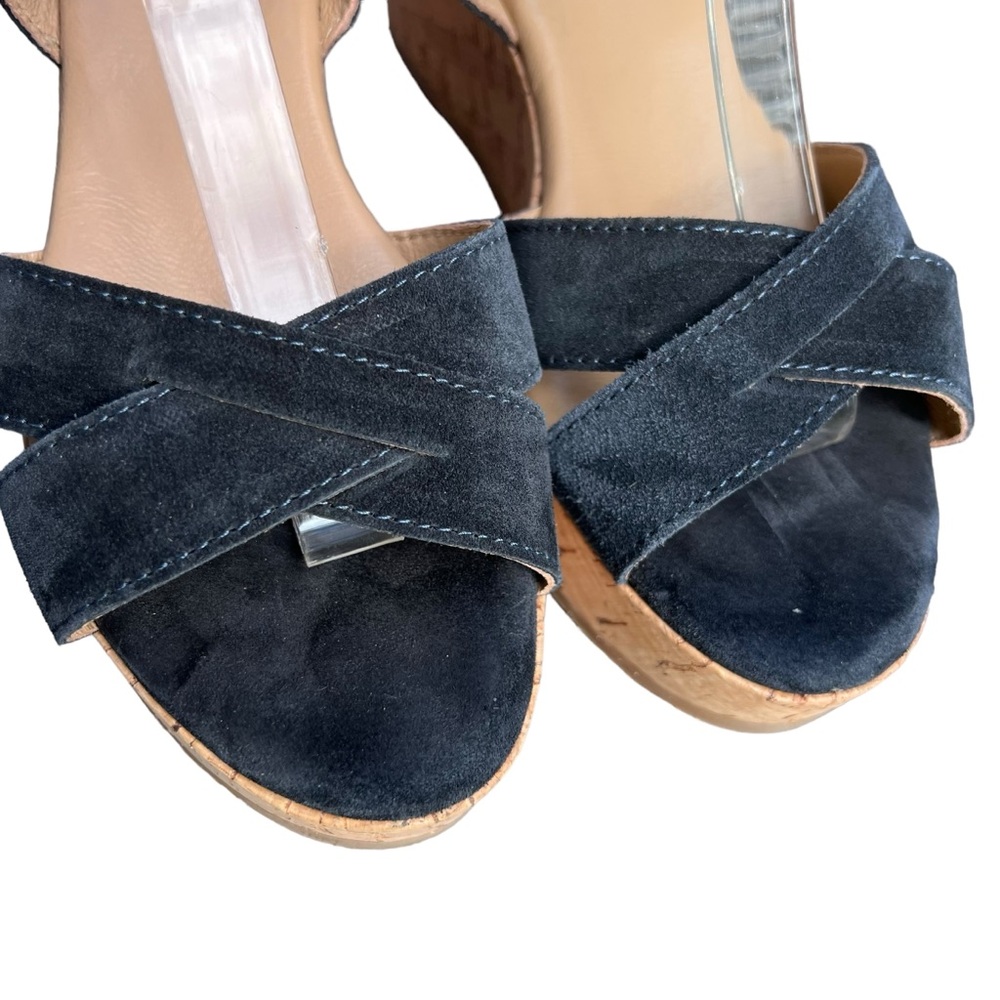 Cordani Candy Platform Cork Wedge Open-Toe Sandal Navy Blue EU Size 37 - Picture 7 of 16